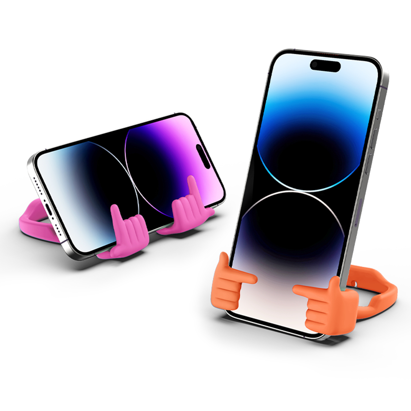 Shy Pop Phone Stand-2 Pack-Gesture‑shaped phone stand | Creative desktop accessory