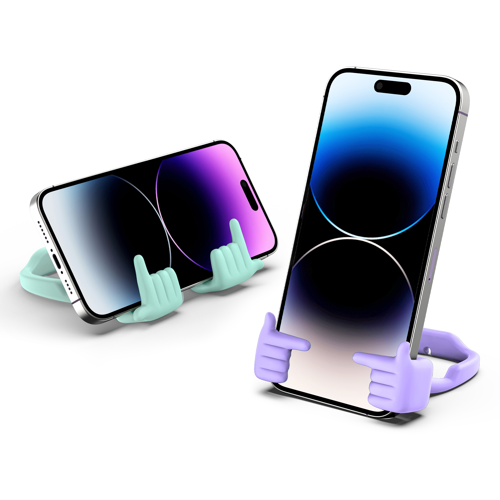 Shy Pop Phone Stand-2 Pack-Gesture‑shaped phone stand | Creative desktop accessory