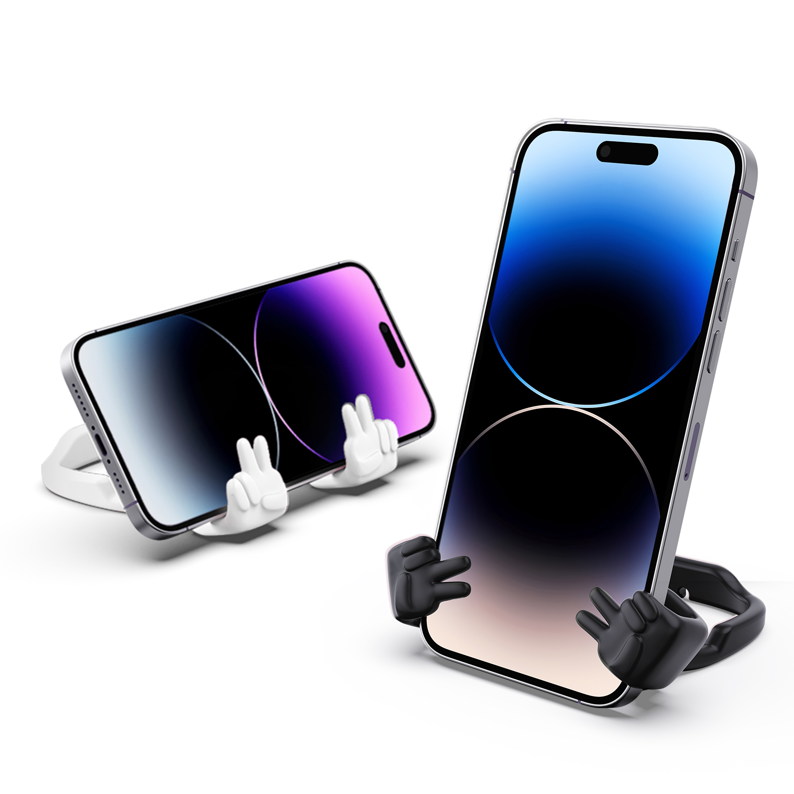 Yeah Vibe Phone Stand-2 Pack-Gesture‑shaped phone stand | Creative desktop accessory