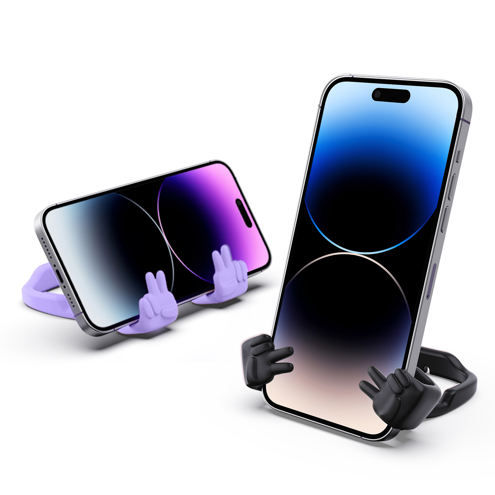 Yeah Vibe Phone Stand-2 Pack-Gesture‑shaped phone stand | Creative desktop accessory