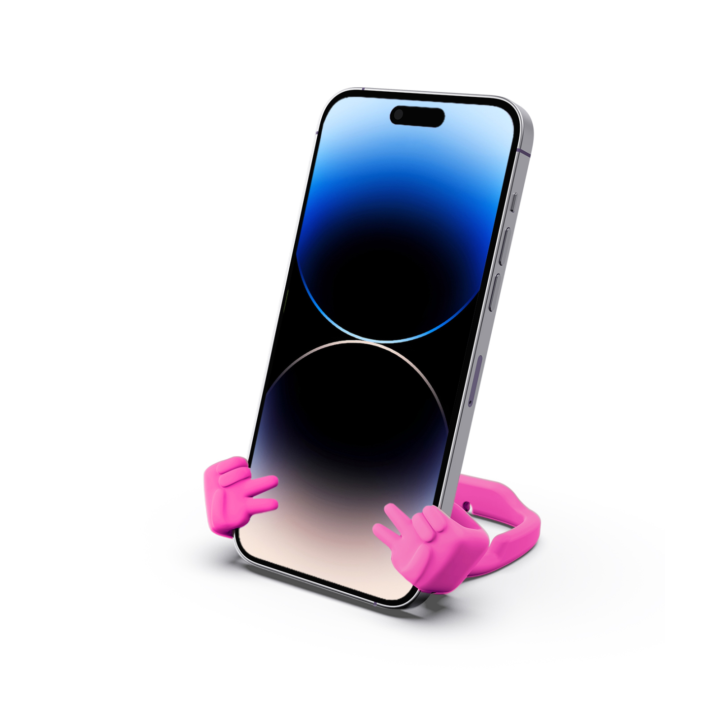 Yeah Vibe Phone Stand Hot Pink-Gesture‑shaped phone stand | Creative desktop accessory