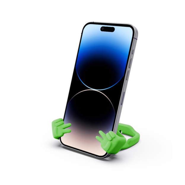 Yeah Vibe Phone Stand Avocado Green-Gesture‑shaped phone stand | Creative desktop accessory