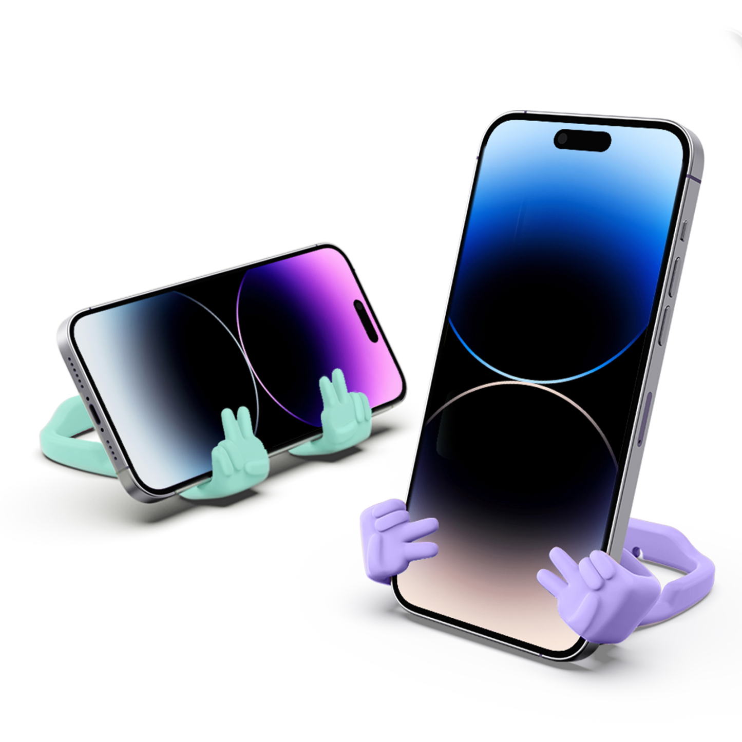 Yeah Vibe Phone Stand-2 Pack-Gesture‑shaped phone stand | Creative desktop accessory