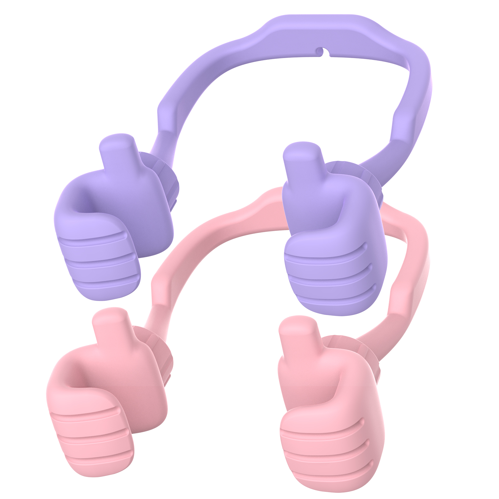 Thumb Up Phone Stand-2 Pack Purple&Pink for Desk