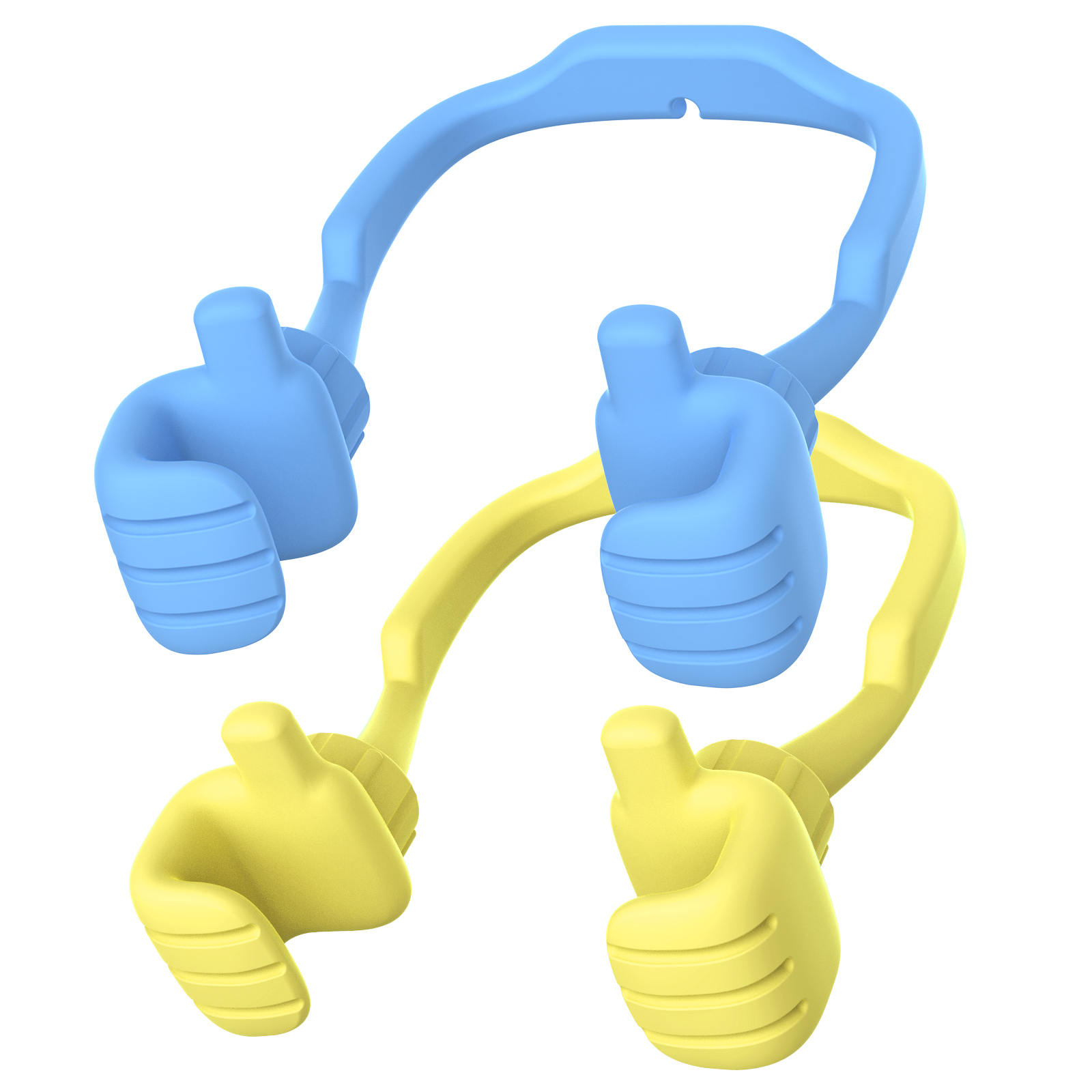 Thumb Up Phone Stand-2Pack Macaron Blue&Yellow for Desk