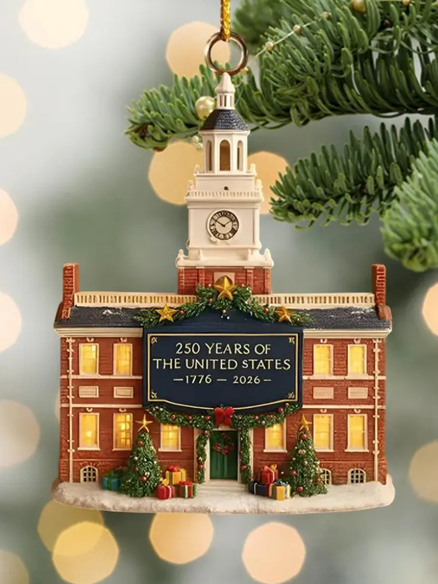 250th Anniversary Christmas Tree Print Acrylic Decoration