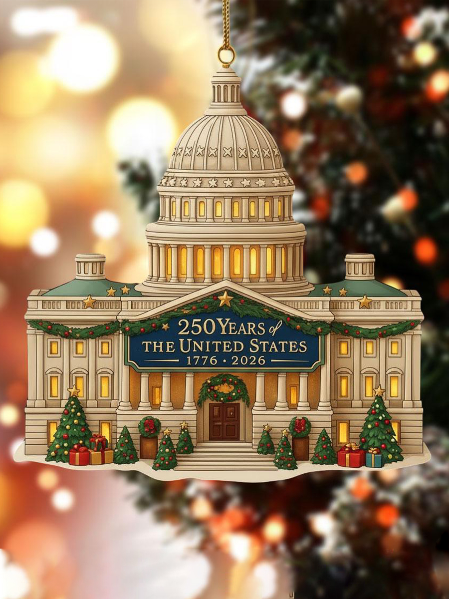 250th Anniversary Christmas Tree Print Acrylic Decoration