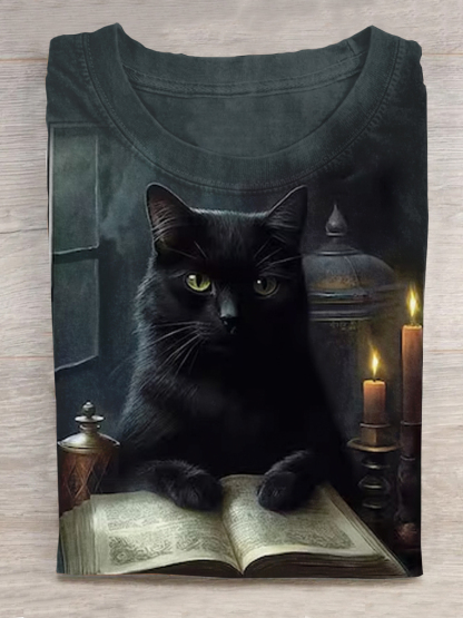 Black Cat Halloween T-shirt