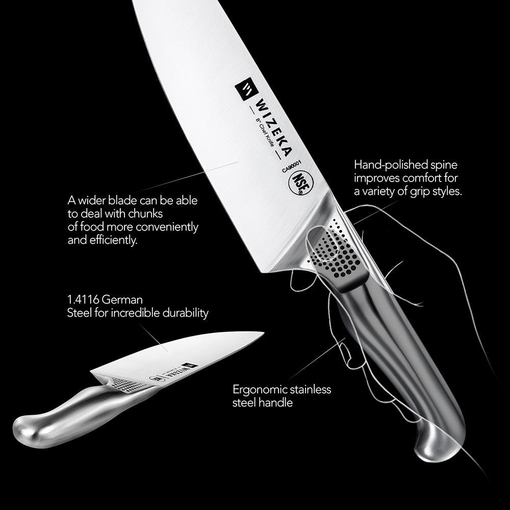 Kitchen Knife Set with Block 15PCS - Starry Sky Series - wizeka