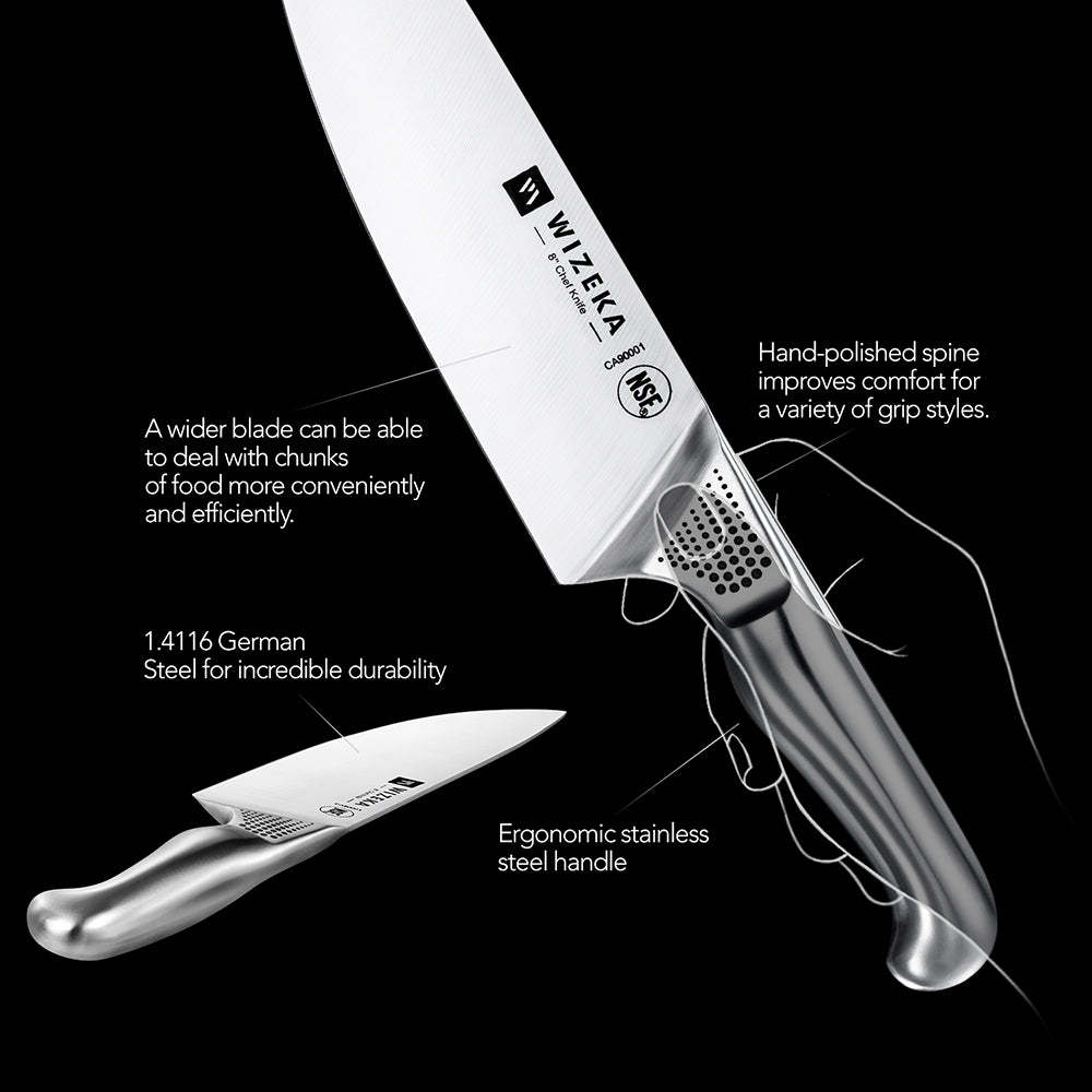 Kitchen Knife Set with Block 15PCS - Starry Sky Series - wizeka