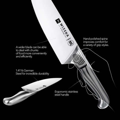 Kitchen Knife Set with Block 15PCS - Starry Sky Series - wizeka