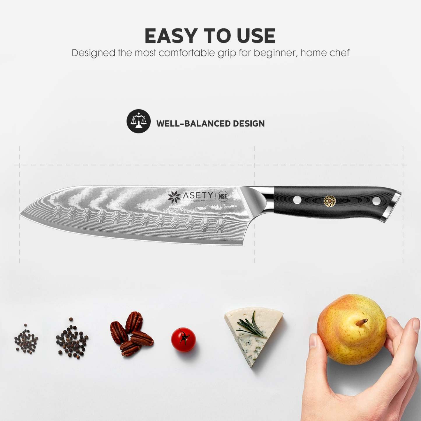 Damascus Knife Set 3PCS - Tang G10 - asetyhome