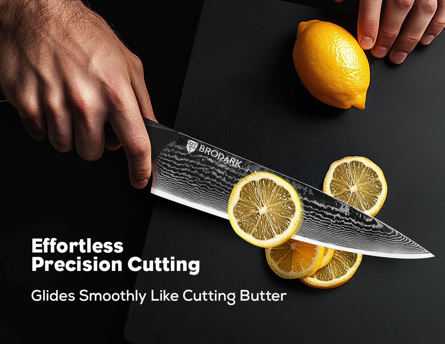 Damascus Chef Knife - Dark Horse Series - Brodark