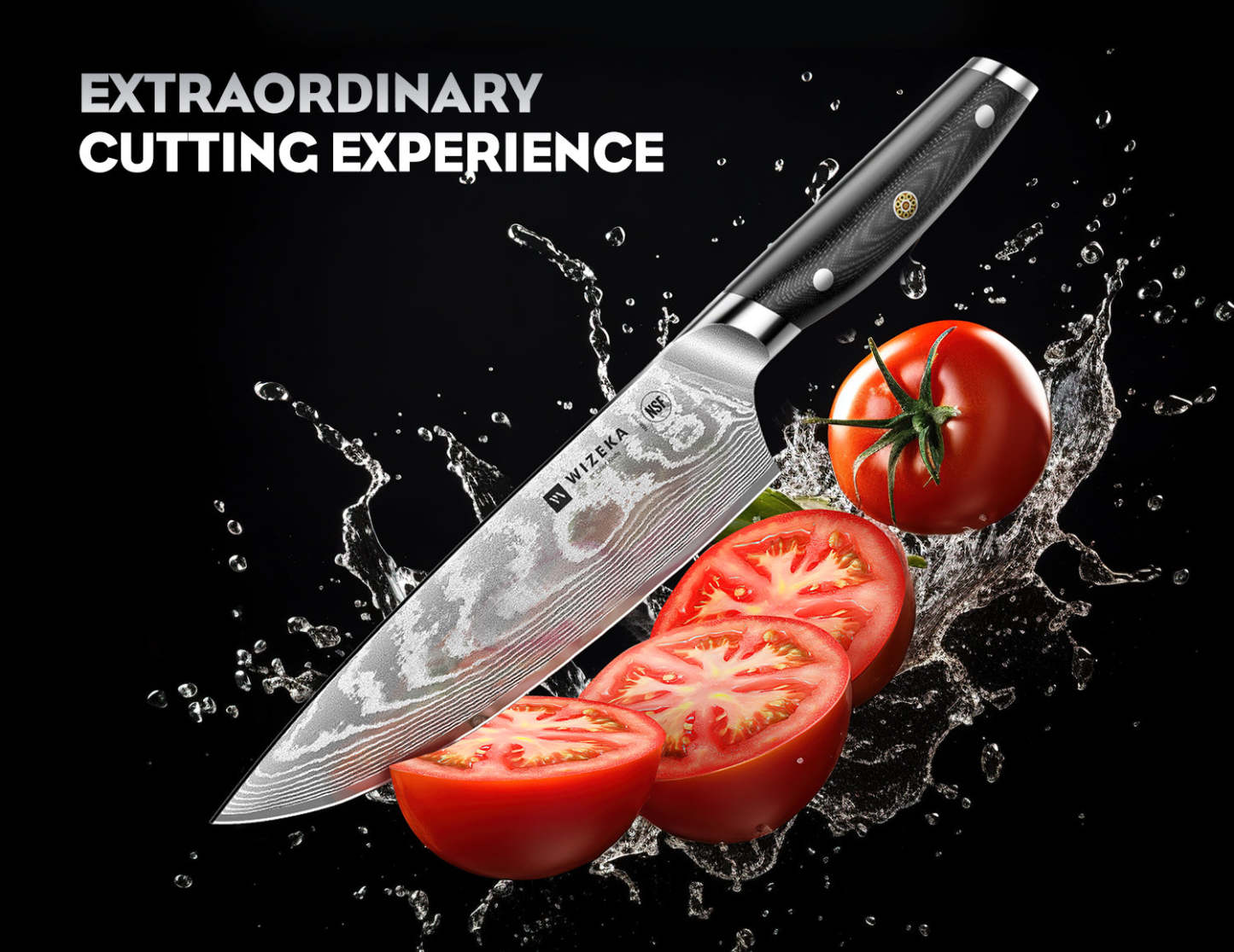 Damascus Chef Knife Set 3PCS - VG10 Core - wizeka