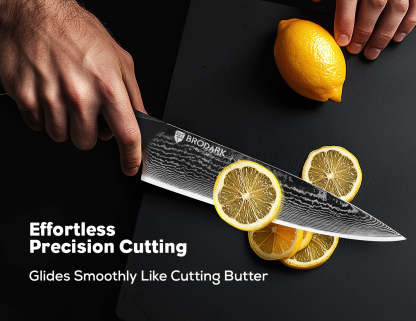 Damascus Chef Knife Set 3PCS - Dark Horse Series - Brodark