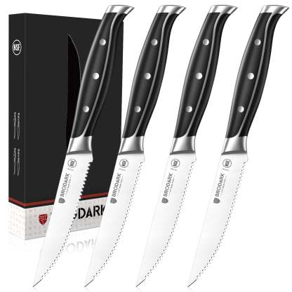 Steak Knives Set of 4 - Steel-King Series - Brodark