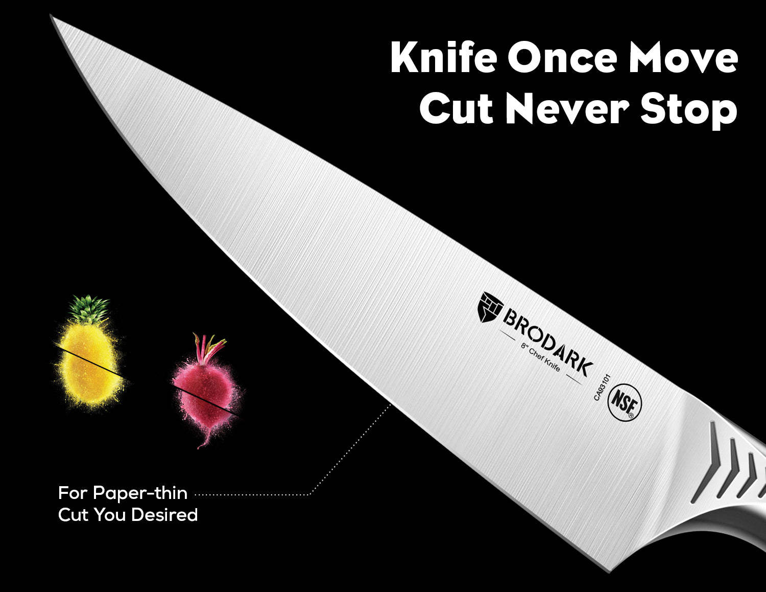 Kitchen Knife Set with Block 15PCS - Shark Series - Brodark
