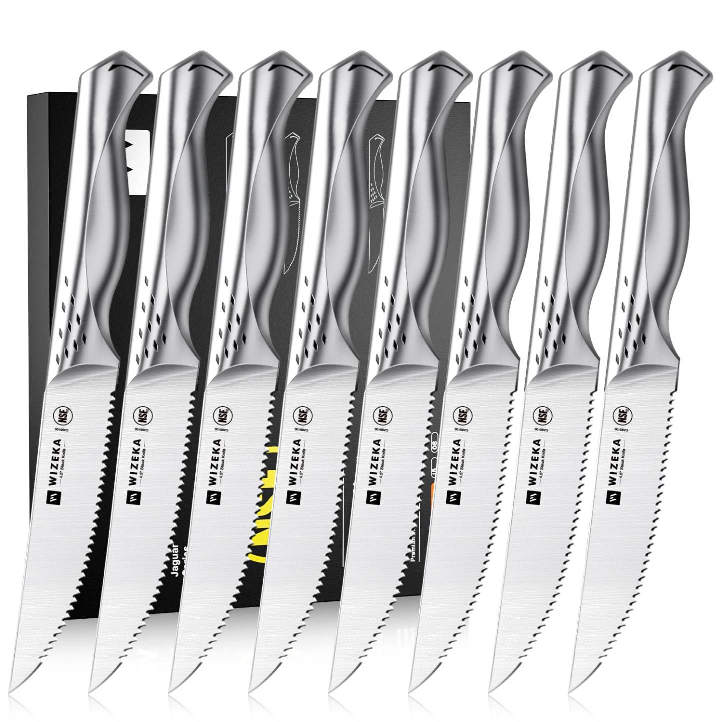 Steak Knives Set of 8 - Jaguar Series - wizeka