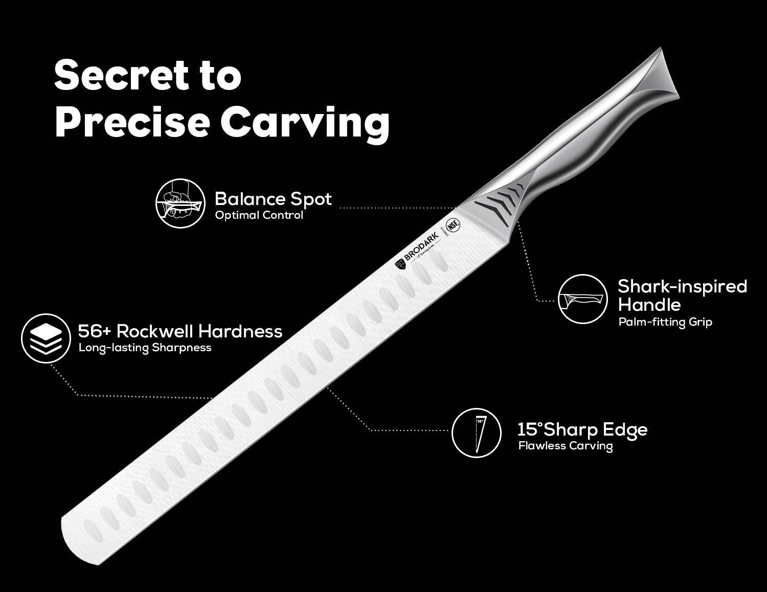 Carving Knife - Shark Series - Brodark