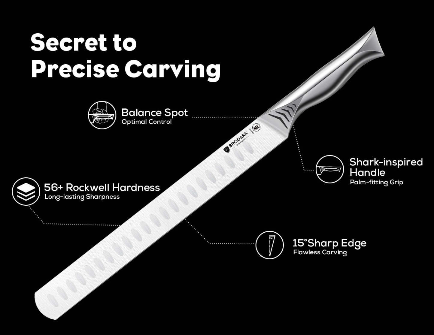 Carving Knife - Shark Series - Brodark