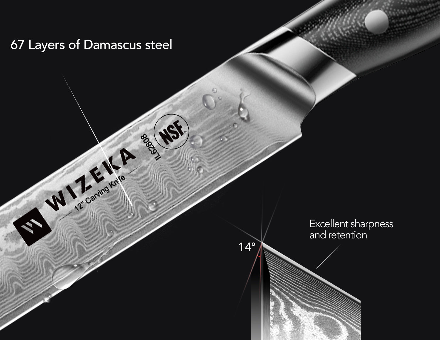 Damascus Brisket Knife - wizeka