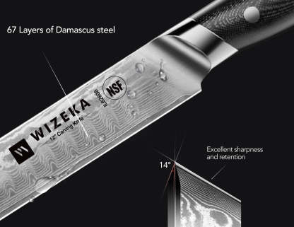Damascus Brisket Knife - wizeka