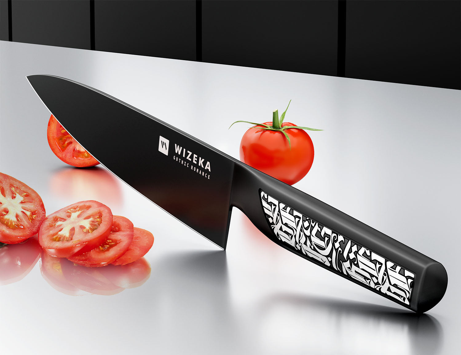 8 Inch Chef Knife - Gothic - wizeka
