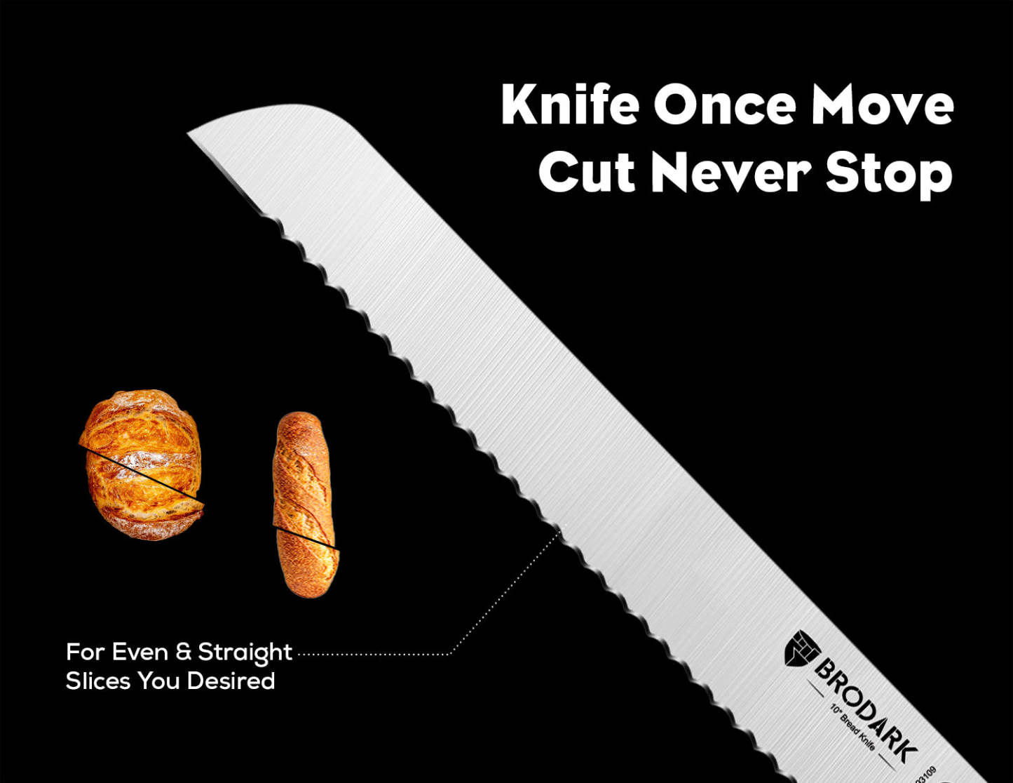 Bread Knife - Shark Series - Brodark