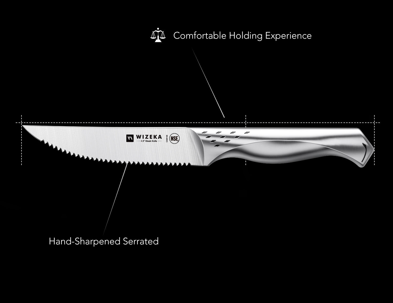 Steak Knives Set of 4 - Jaguar Series - wizeka