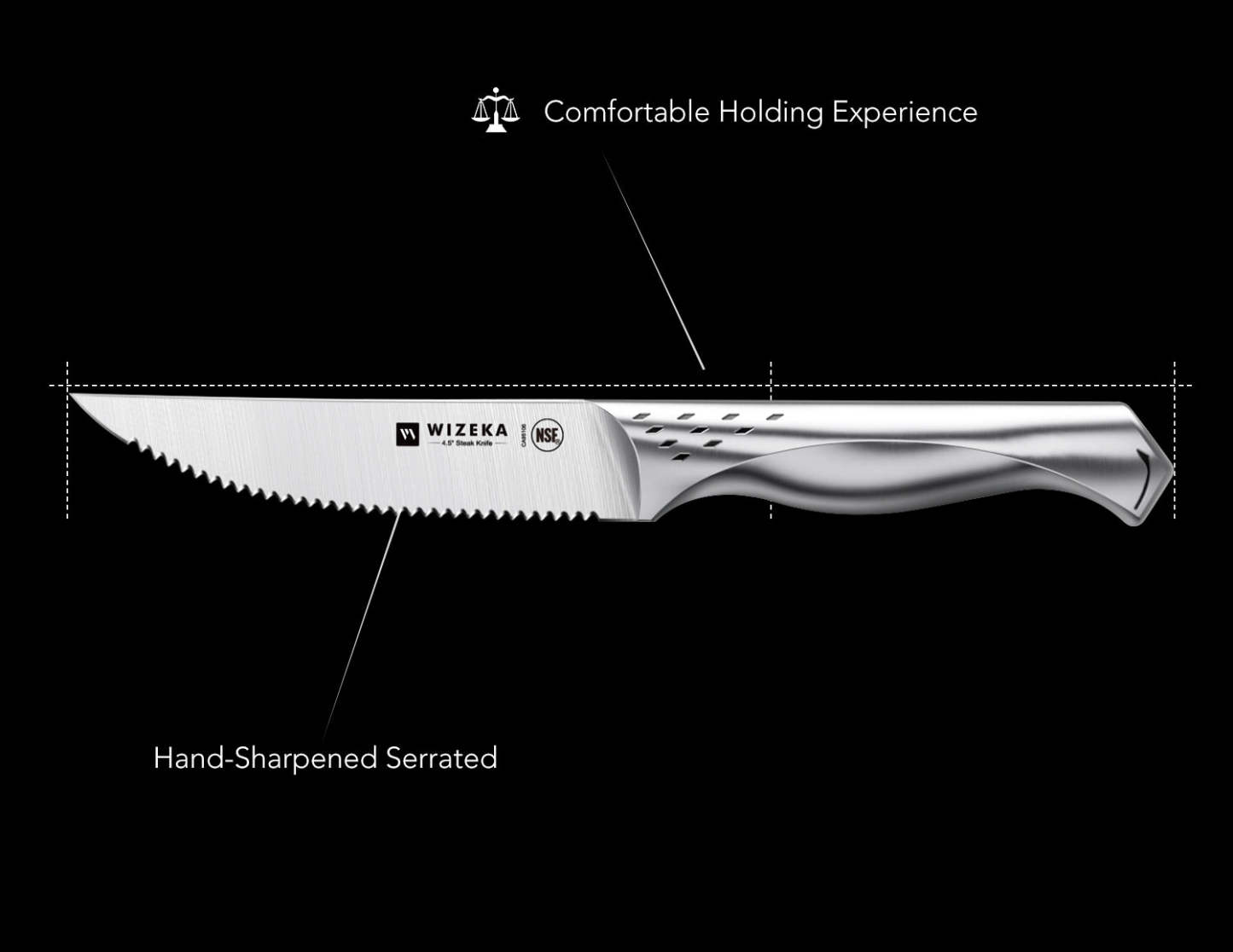 Steak Knives Set of 4 - Jaguar Series - wizeka