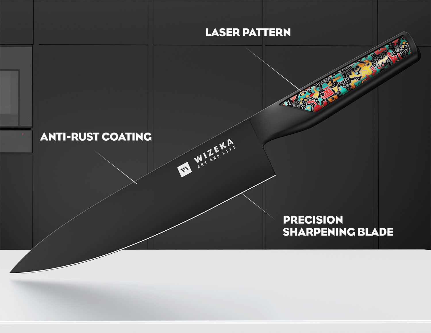 8 Inch Chef Knife - Art Life - wizeka