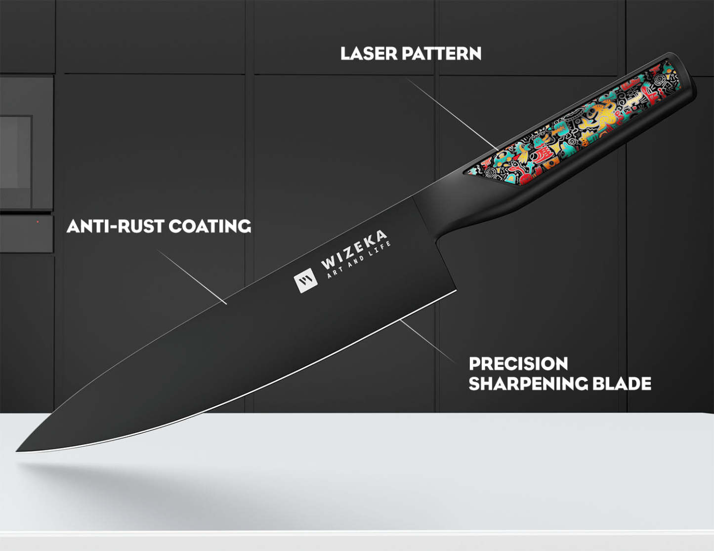 8 Inch Chef Knife - Art Life - wizeka