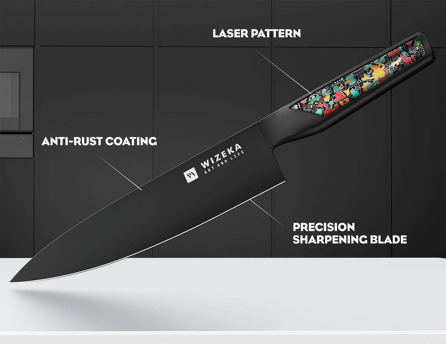 8 Inch Chef Knife - Art Life - wizeka