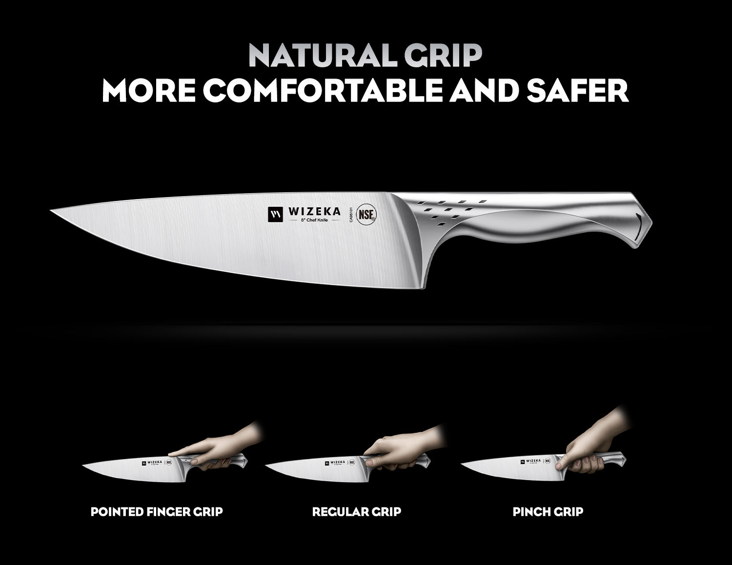 Kitchen Knife Set with Block 15PCS - Jaguar Series - wizeka