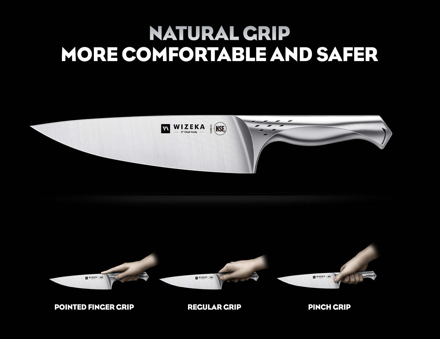 Kitchen Knife Set with Block 15PCS - Jaguar Series - wizeka