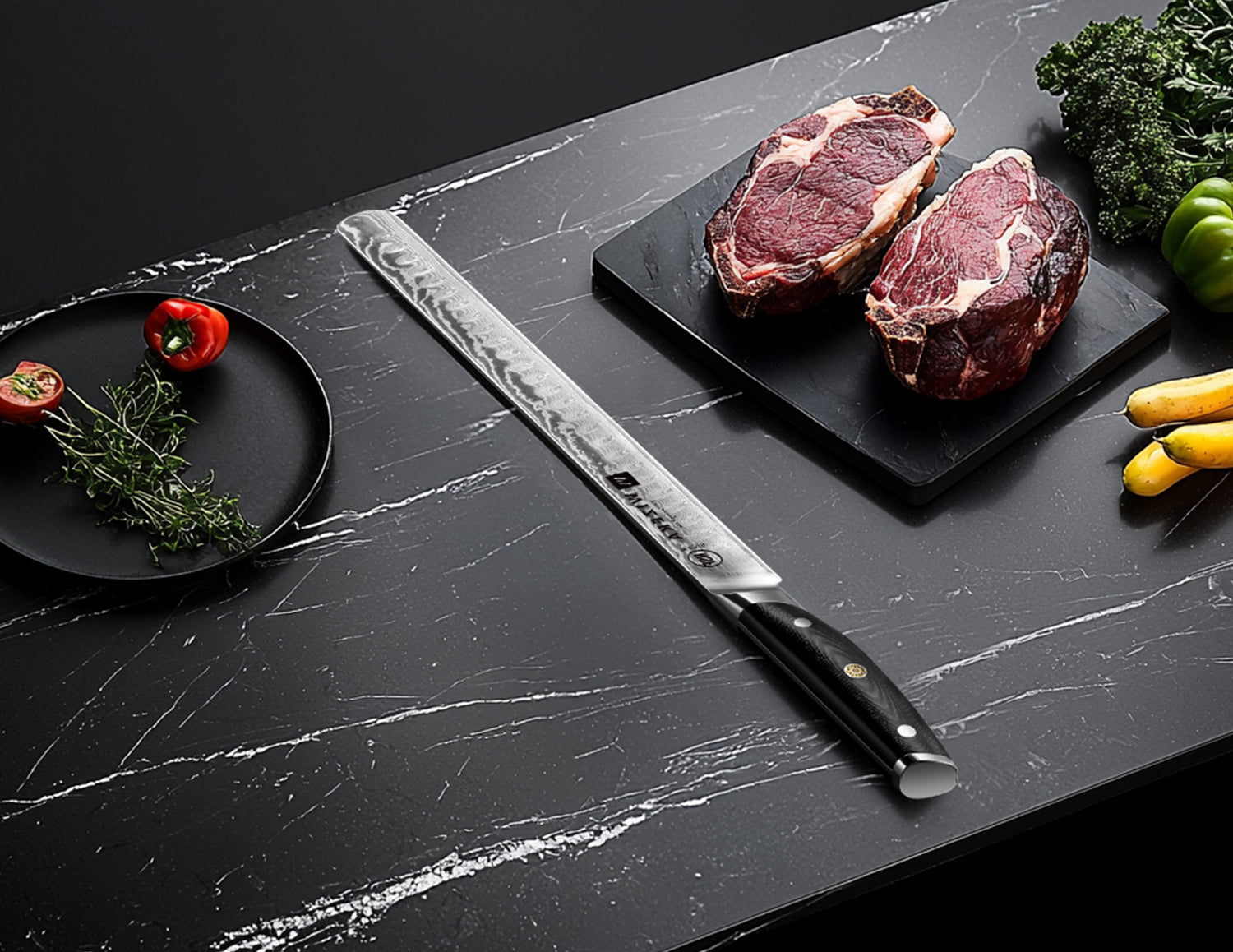 Damascus Brisket Knife - wizeka