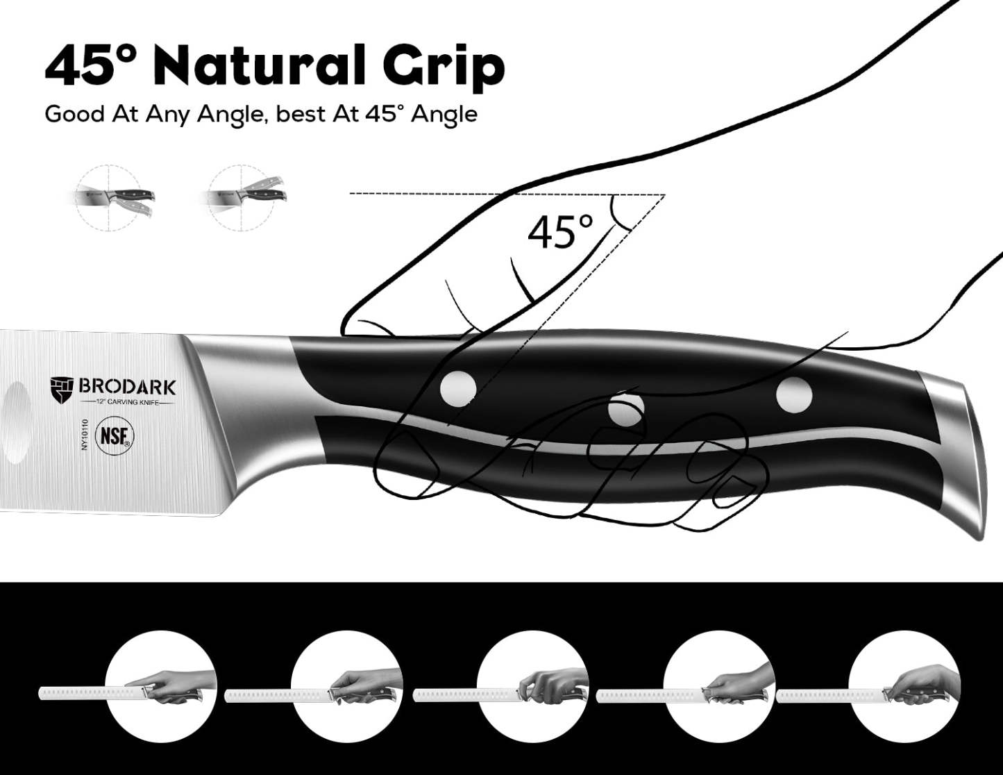Carving Knife Set - Steel-King Series - Brodark