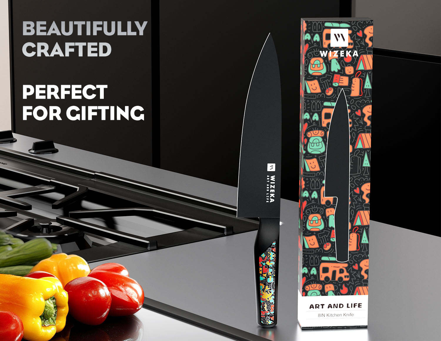 8 Inch Chef Knife - Art Life - wizeka