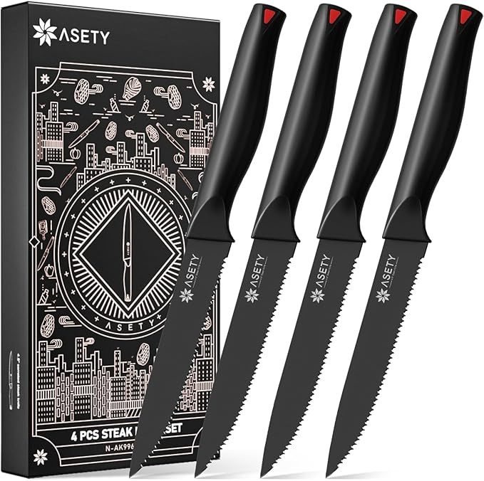 Steak Knives Set of 4 - Black Series - asetyhome