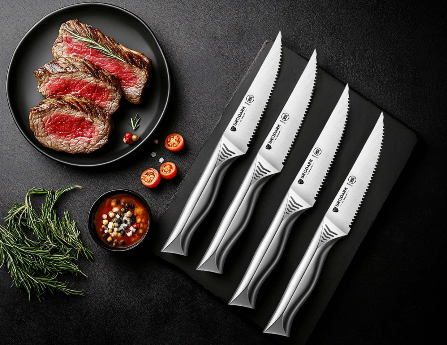 Steak Knives Set of 6 - Shark Series - Brodark