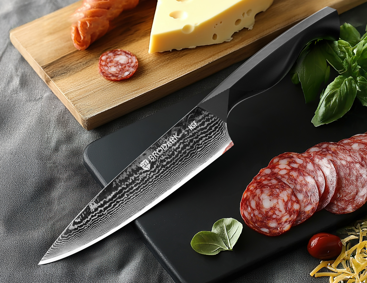 Damascus Chef Knife - Dark Horse Series - Brodark