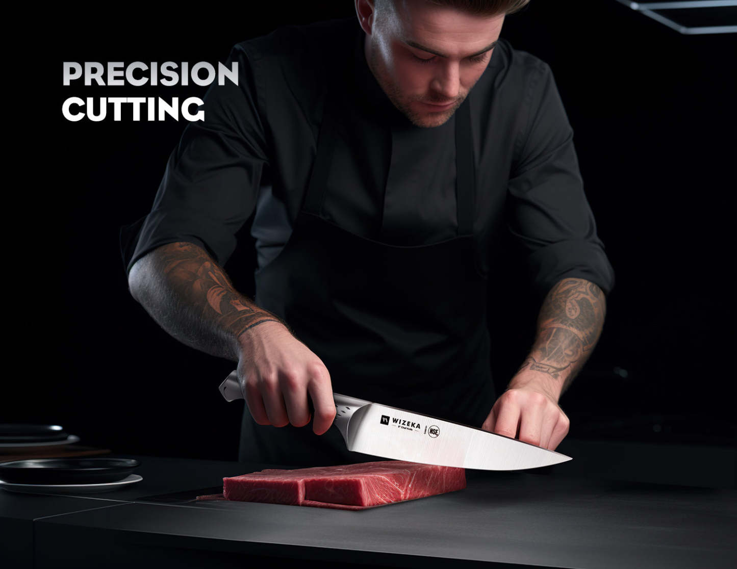 Kitchen Knife Set with Block 15PCS - Jaguar Series - wizeka
