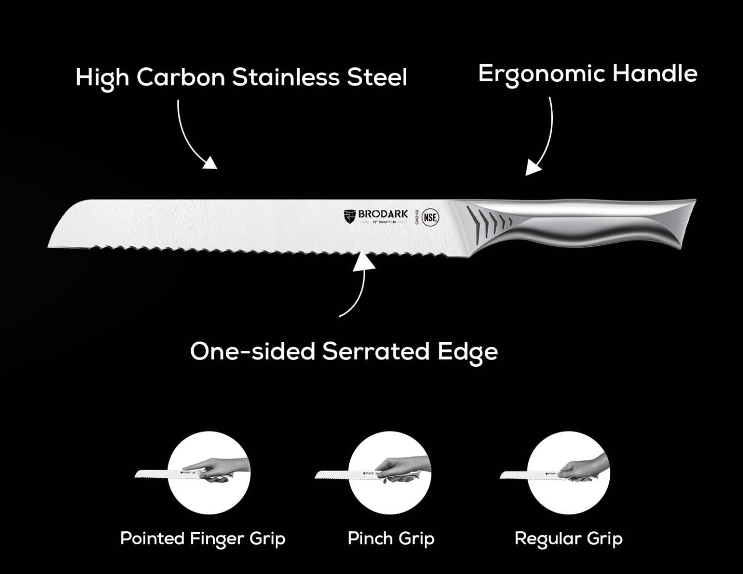 Bread Knife - Shark Series - Brodark