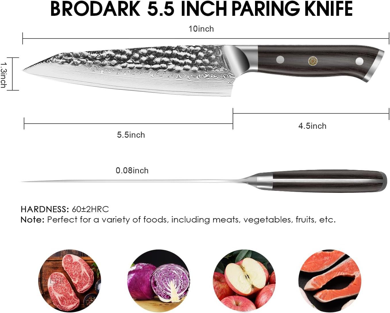 Damascus Paring Knife - Brodark