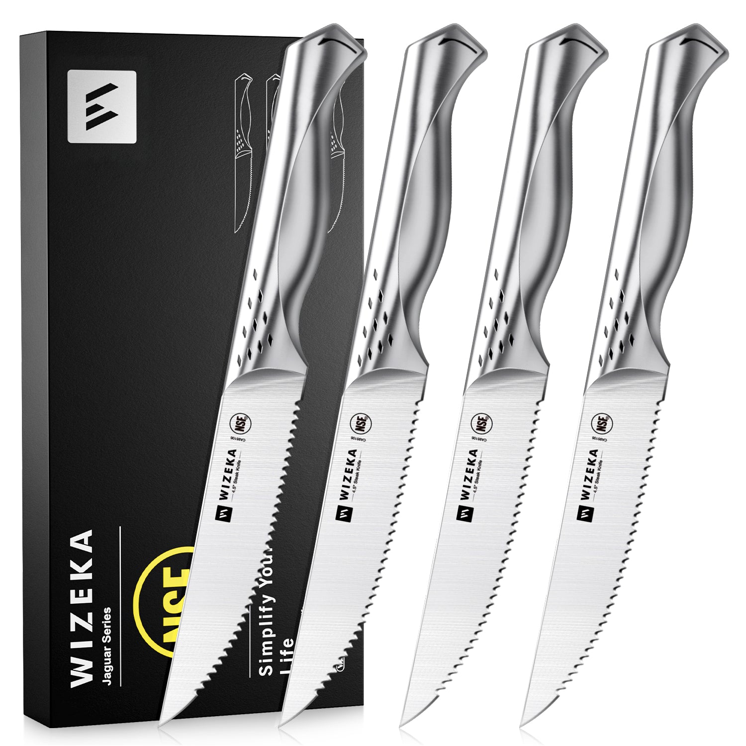 Steak Knives Set of 4 - Jaguar Series - wizeka
