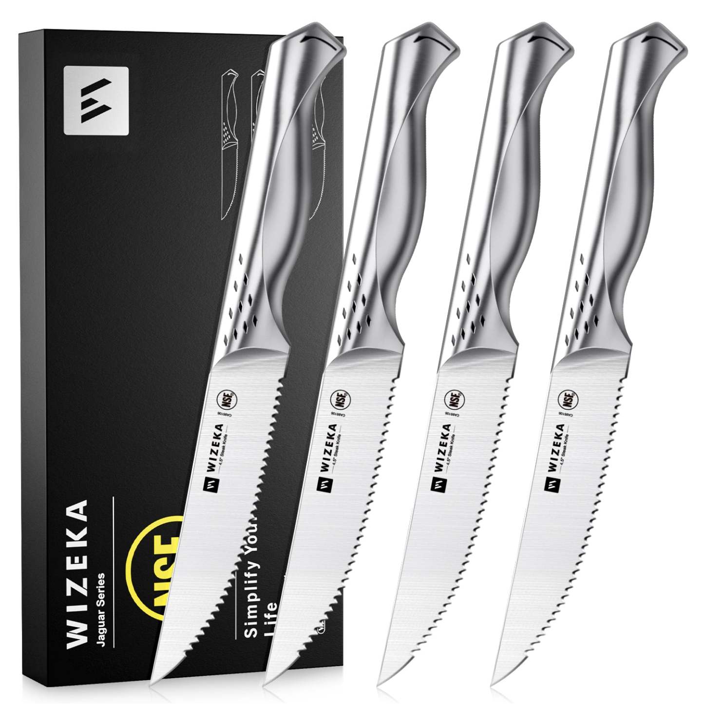 Steak Knives Set of 4 - Jaguar Series - wizeka