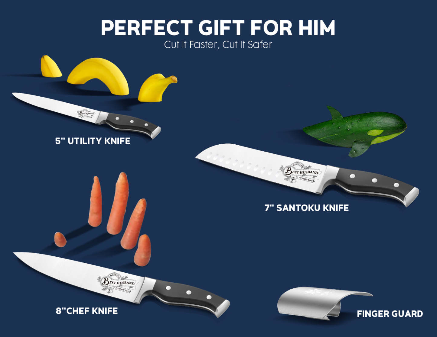Knife Sets 3Pcs - Mom - asetyhome