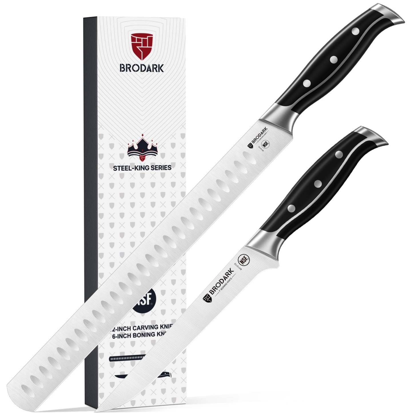 Carving Knife Set - Steel-King Series - Brodark