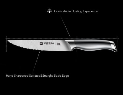 Steak Knives Set of 4 - Silver Wings Series - wizeka