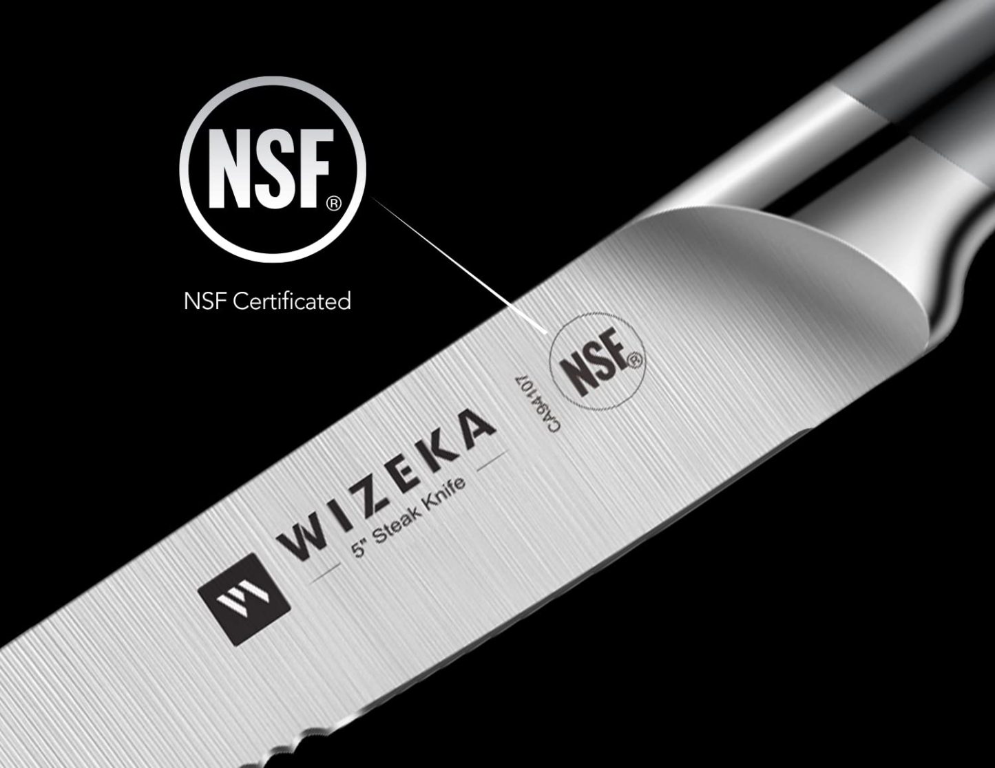 Steak Knives Set of 4 - Silver Wings Series - wizeka